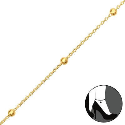 Silver Ball Anklet