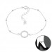 Silver Circle Anklet with Cubic Zirconia