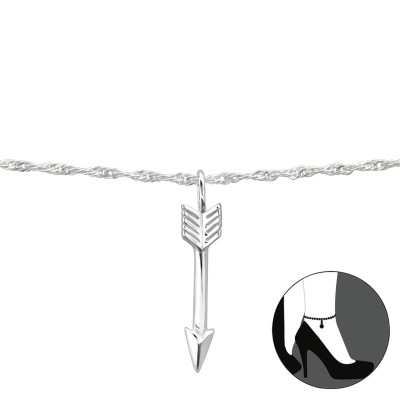 Arrow Sterling Silver Anklet