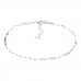 Silver 22cm Flat Chain Anklet with 4cm Extension Included