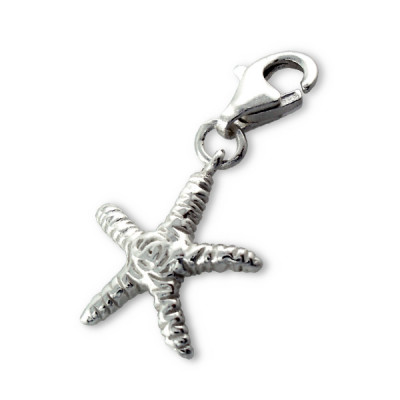 Starfish Sterling Silver Clip on Charm