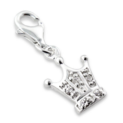 Crown Sterling Silver Clip on Charm