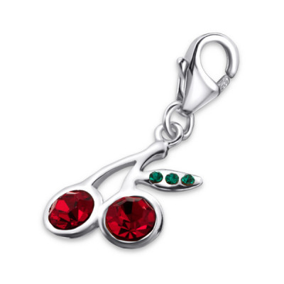 Cherry Sterling Silver Clip on Charm