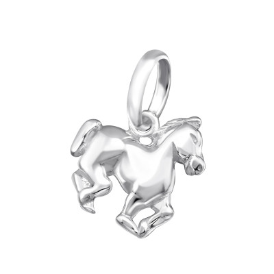 Horse Sterling Silver Charm with Split ring
