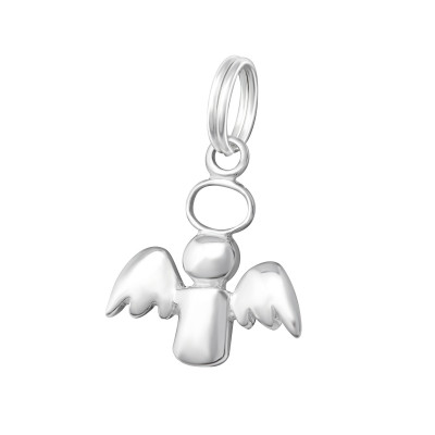 Silver Angel Charm with Split Ring