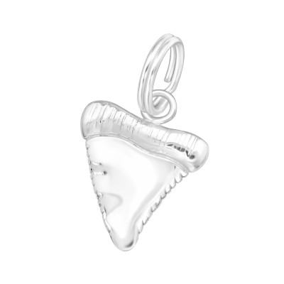 Silver Shark's Tooth Charm with Split Ring