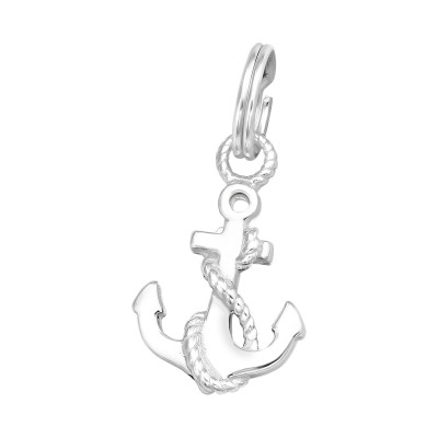 Silver Anchor Charm with Split ring