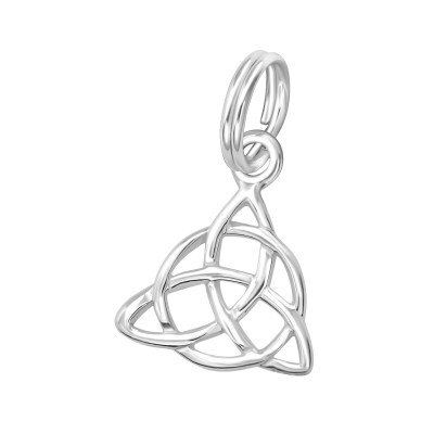 Silver Triangle Charm with Split Ring