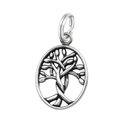 Silver Tree of Life Charm with Split ring