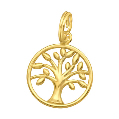 Silver Laser Cut Tree Of Life Charm with Split ring