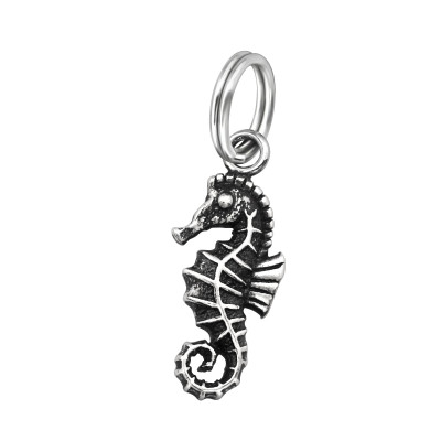 Silver Seahorse Charm with Split Ring