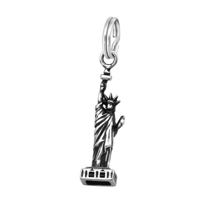 Silver Statue of Liberty Charm with Split ring