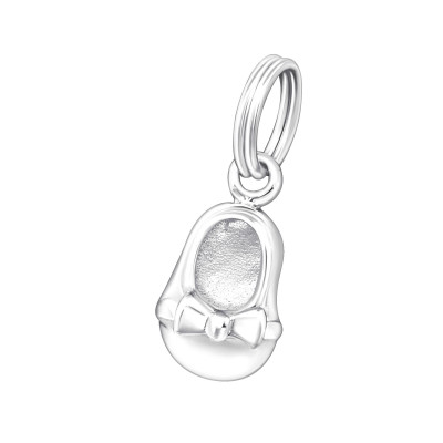 Silver Shoe Charm with Split Ring