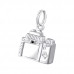 Silver Camera Charm with Split Ring