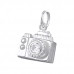 Silver Camera Charm with Split Ring