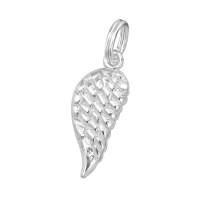 Silver Wing Charm with Split Ring