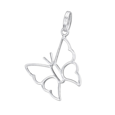 Silver Butterfly Charm with Split Ring