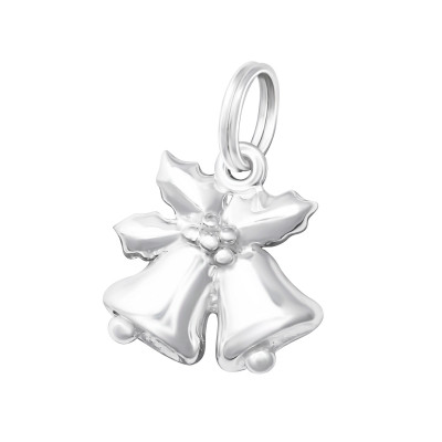 Silver Bell Charm with Split Ring