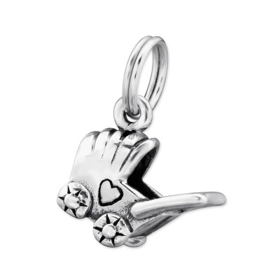 Baby Carriage Sterling Silver Charm with Split ring