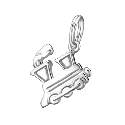 Train Sterling Silver Charm with Split ring