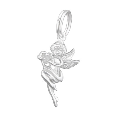 Silver Cupid Charm with Split Ring