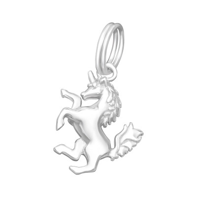 Silver Unicorn Charm with Split Ring