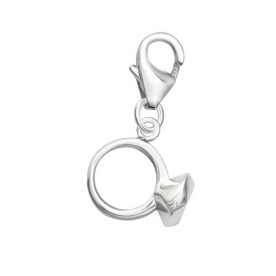 Silver Ring Clip on Charm