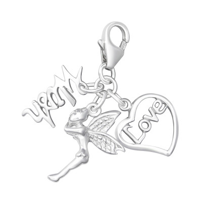 Silver Fairy Clip on Charm