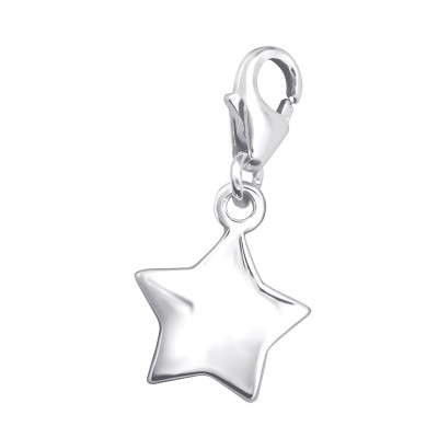 Silver Star Clip on Charm