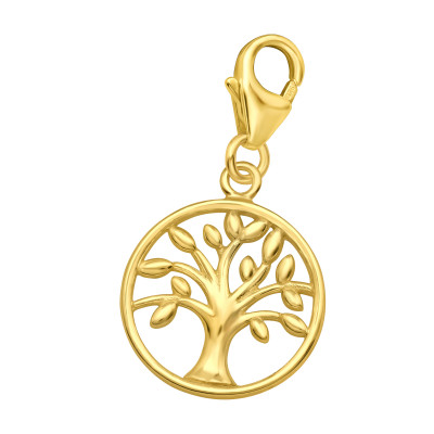 Silver Laser Cut Tree Of Life Clip on Charm