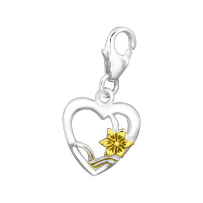 Heart Sterling Silver Clip on Charm