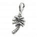 Silver Palm Tree Clip on Charm