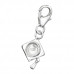 Silver Graduation Cap Clip on Charm