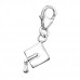 Silver Graduation Cap Clip on Charm