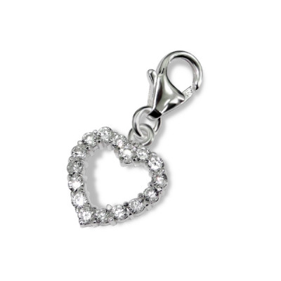 Heart Sterling Silver Clip on Charm