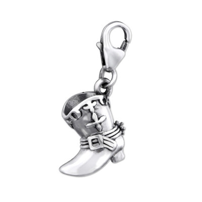 Boots Sterling Silver Clip on Charm