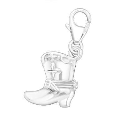 Boot Sterling Silver Clip on Charm