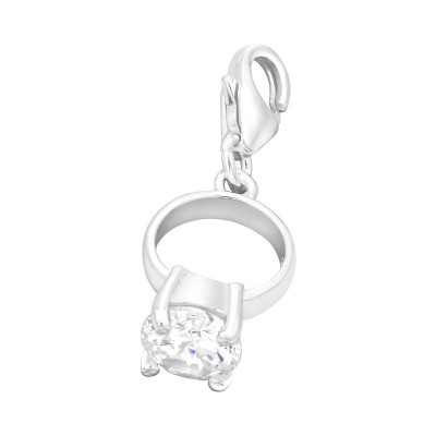 Silver Ring Clip on Charm