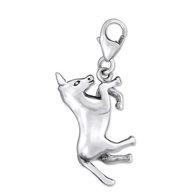 Unicorn Sterling Silver Clip on Charm