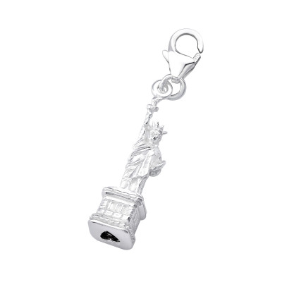 Silver Statue Of Liberty Clip on Charm