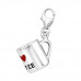 Silver Coffee Cup Clip on Charm