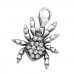 Spider Sterling Silver Clip on Charm with Cubic Zirconia