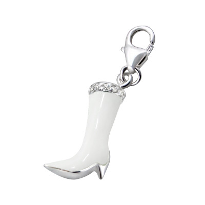 Silver Boot Clip on Charm