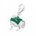 Silver Frog Clip on Charm with Cubic Zirconia