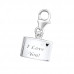 Silver Letter Clip on Charm