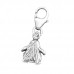 Silver Penguin Clip on Charm with Crystal