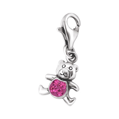 Bear Sterling Silver Clip on Charm