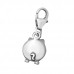 Silver Pig Clip on Charm