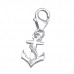 Silver Anchor Clip on Charm