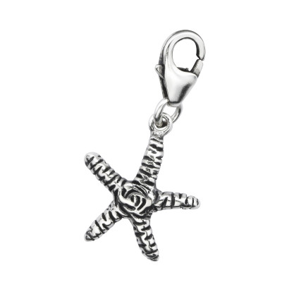 Silver Starfish Clip on Charm